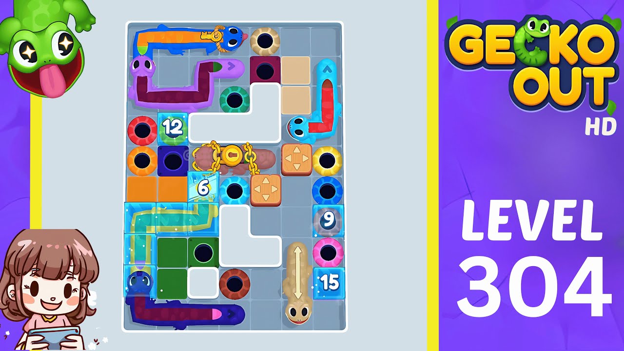 Gecko Out Level 304 Solution Walkthrough