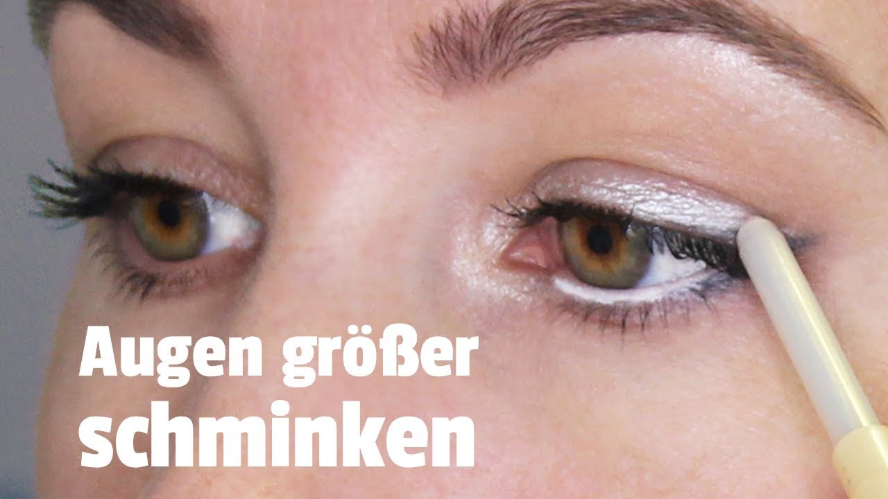 Augen größer schminken – weißer Kajal Schminktipps!