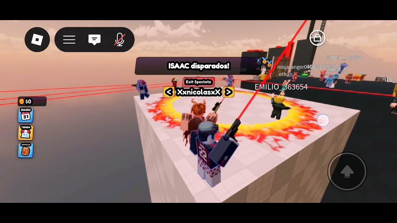 Jugando disparo a ciegas 