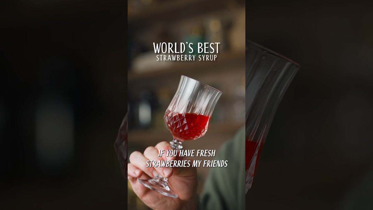 World's Best Strawberry Syrup  #cocktail