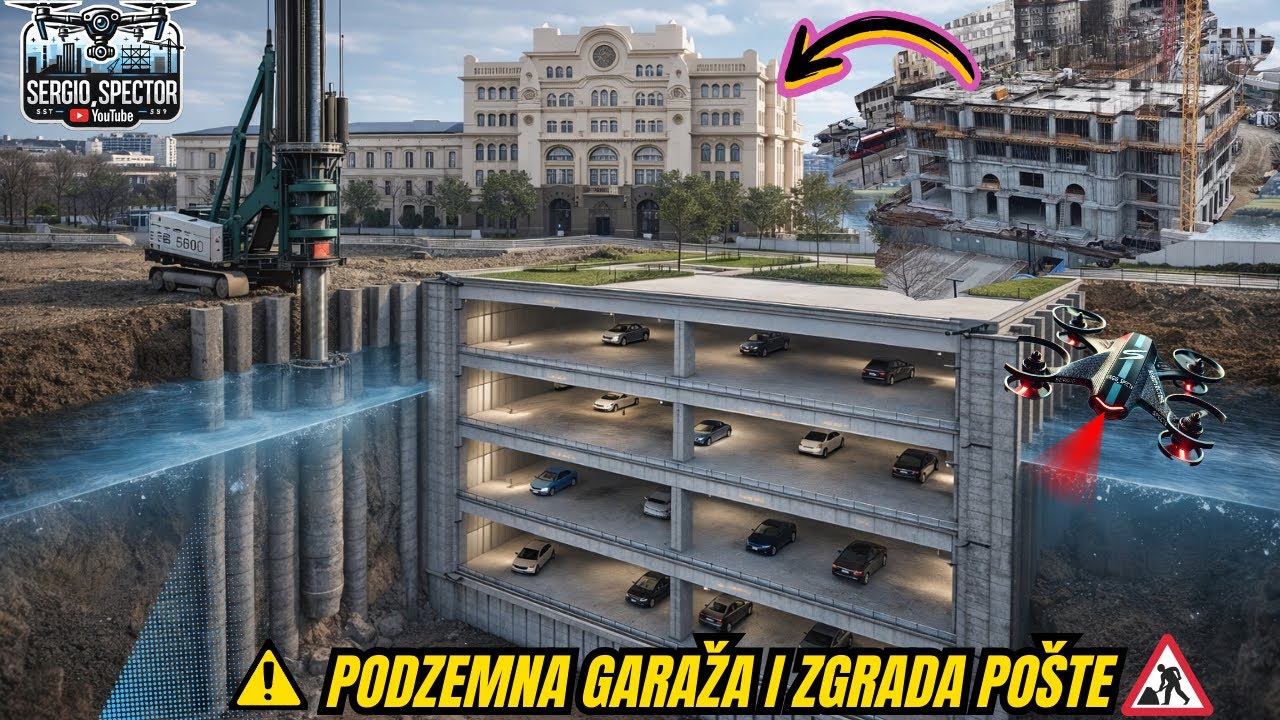 Šta se gradi ispod Bristol parka – garaža, Stara pošta i nova Karađorđeva | Beograd na vodi