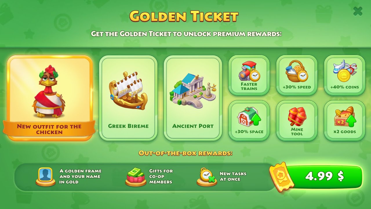 🎫 Township: Ancient World | New Golden Ticket Unlocked Tutorial 🎫