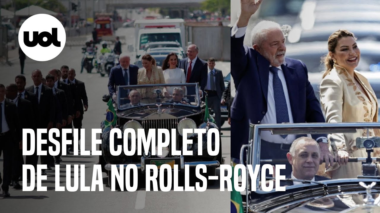 Lula no Rolls-Royce presidencial: veja desfile completo na cerimônia de posse com Janja e Alckmin