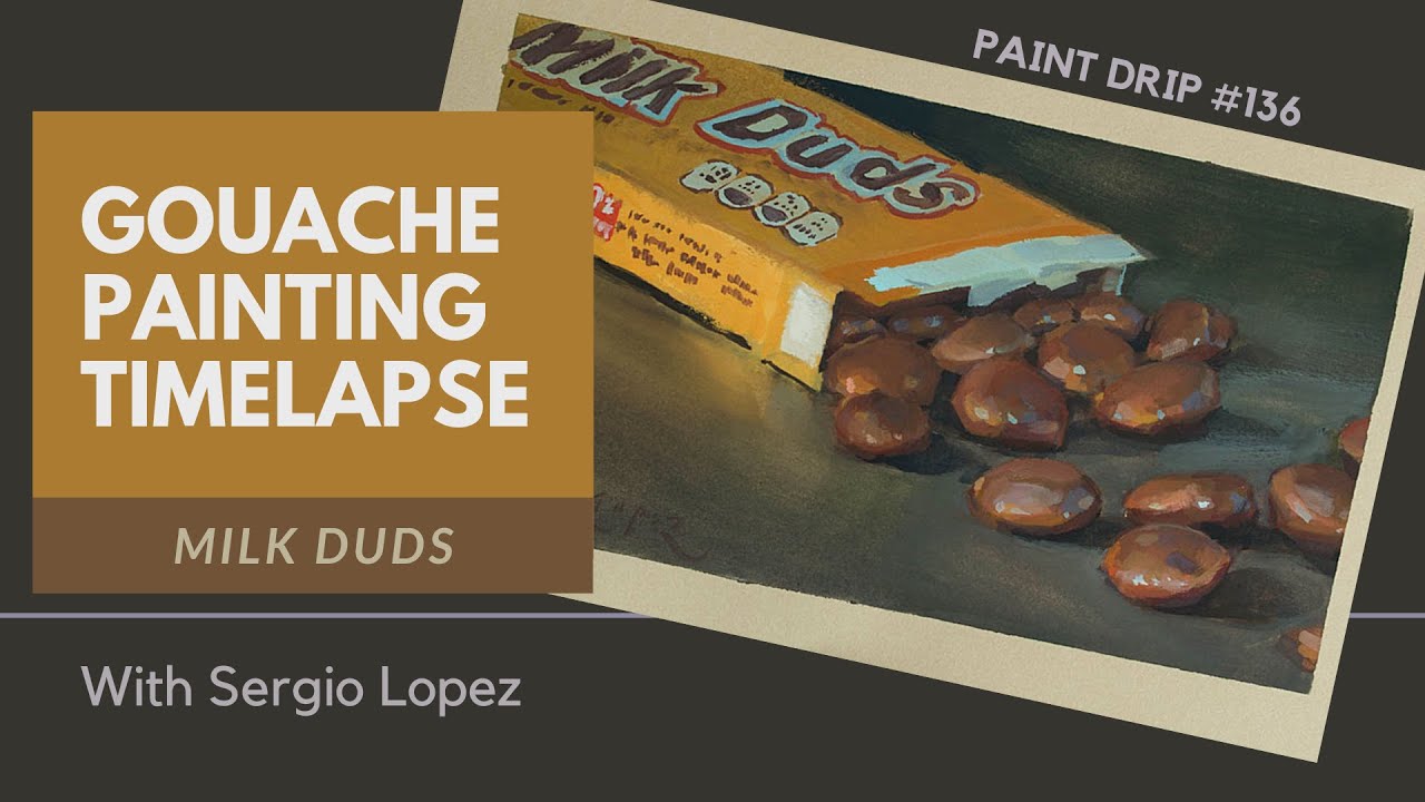 Gouache Painting Timelapse - Milk Duds