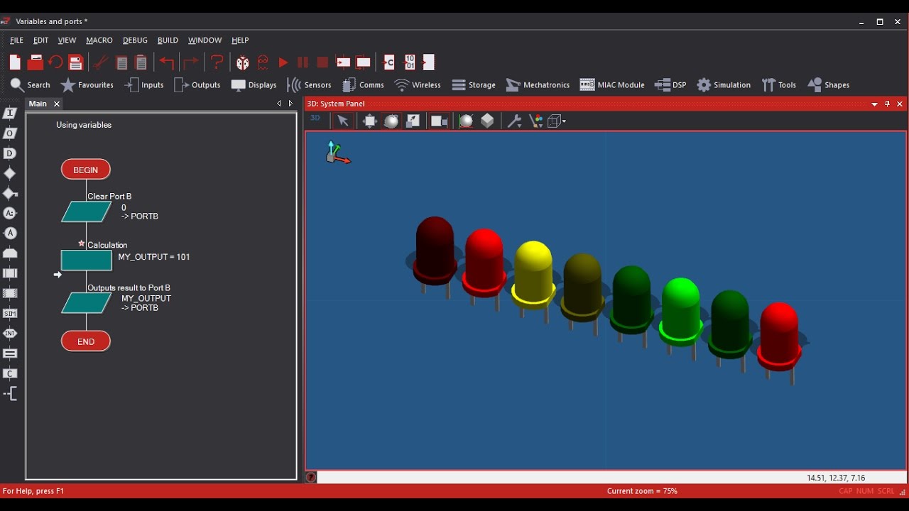 2- Flashing an LED | Flowcode Beginners Tutorial