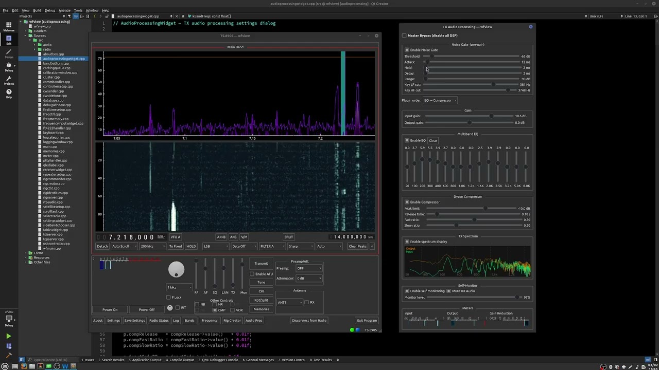 wfview Audio Processing Preview