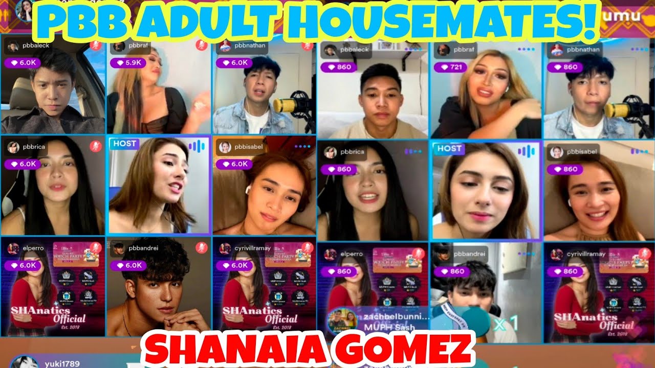 PBB ADULT HOUSEMATES! ISABEL ,ANDREI , RAF JUANE , NATHAN, RICA WITH SHANAIA GOMEZ KUMU LIVE PART1