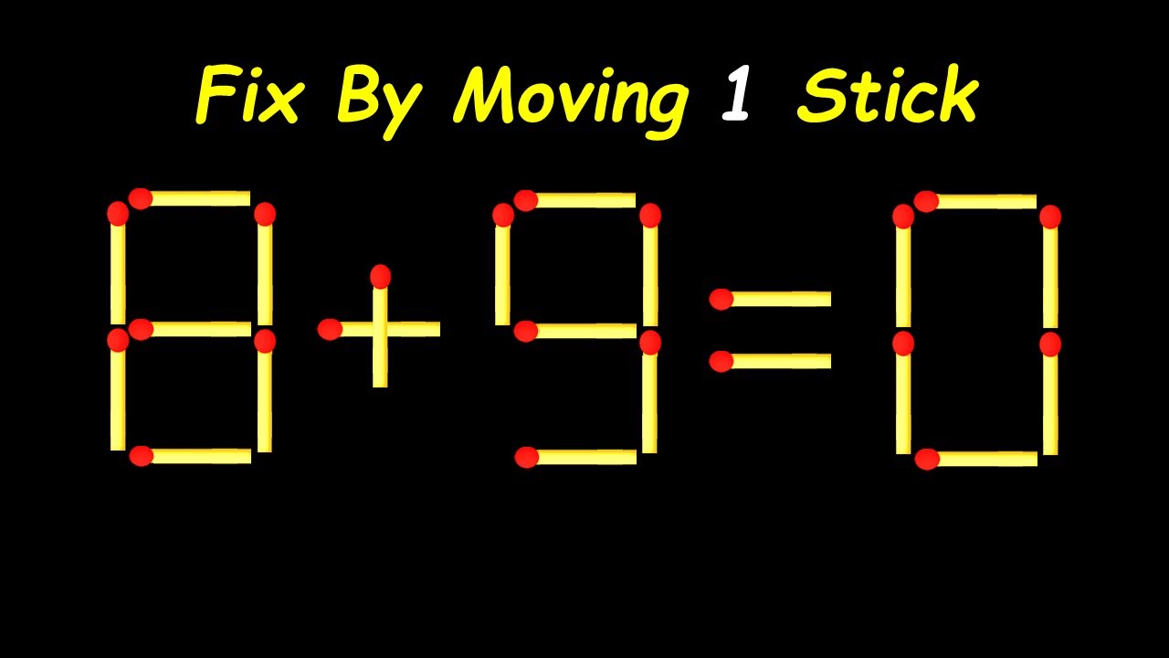 Can You Solve This Matchstick Puzzle? | Move 1 Stick to Fix the Equation!