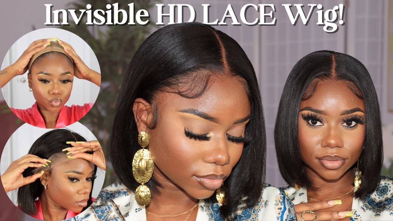 A Fresh Silk Press Kinda Bob 😍 | Invisible HD Lace Wig Install | RPG Hair | Chev B Tutorials