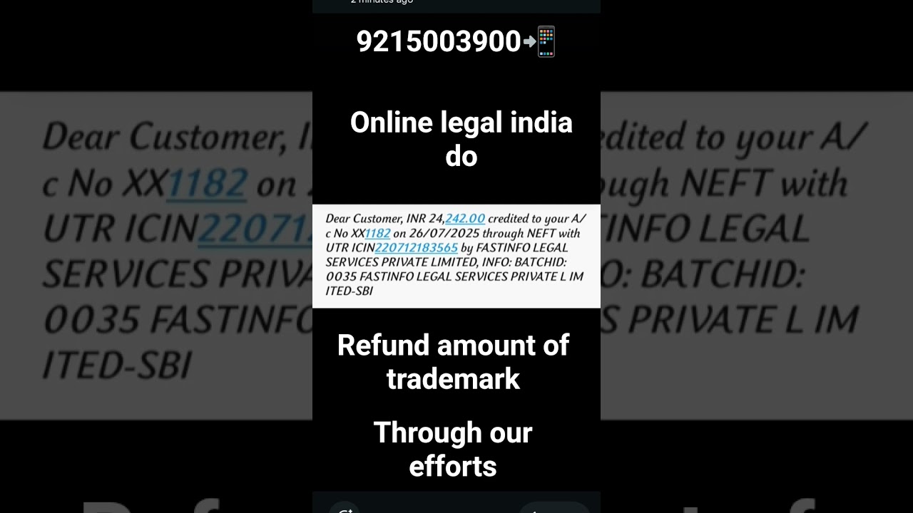 9215003900 - Online legal india do refund money through our services