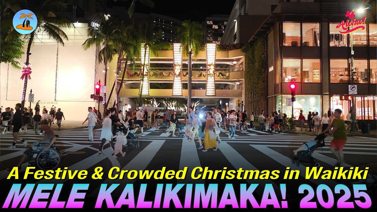 A Festive & Crowded Christmas in Waikiki 🌴 Hawaii John