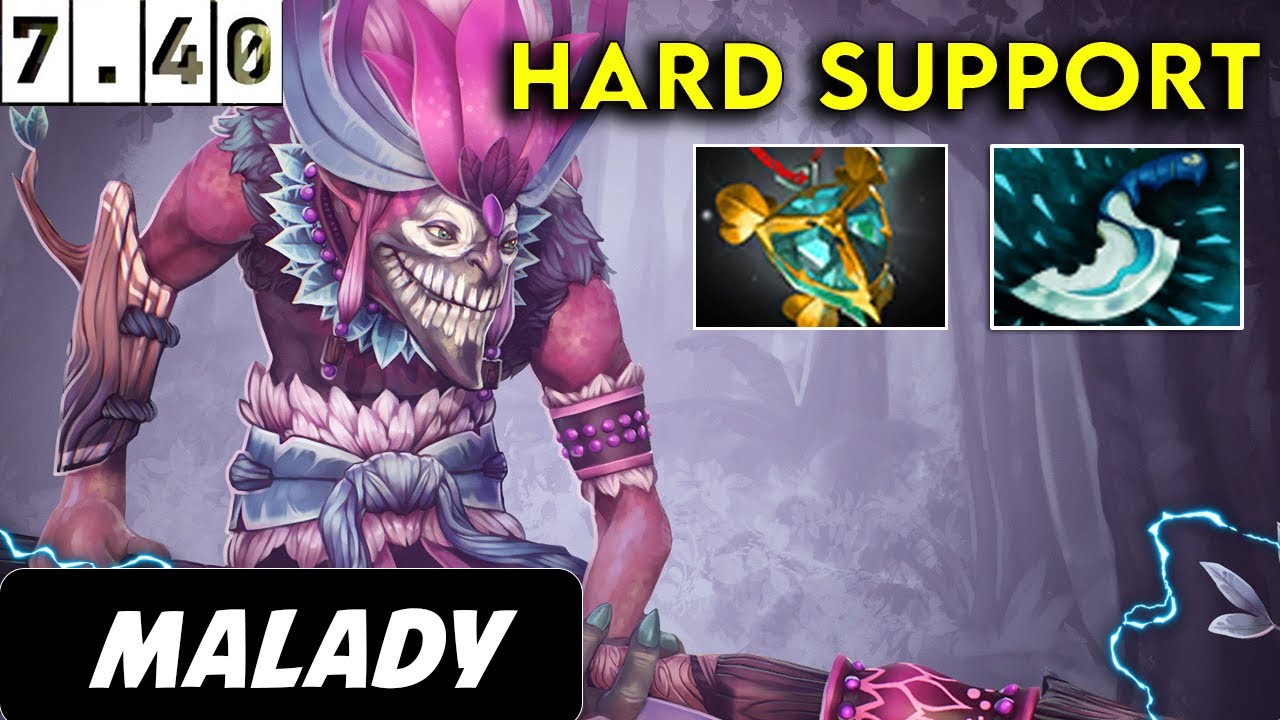 Malady Dazzle Hard Support - Dota 2 Patch 7.40 Pro Gameplay