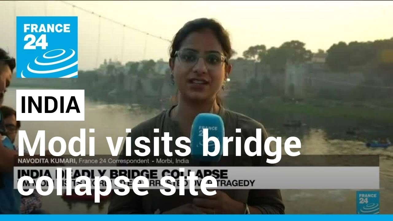PM Modi visits site of deadly Indian bridge collapse &bull; FRANCE 24 English