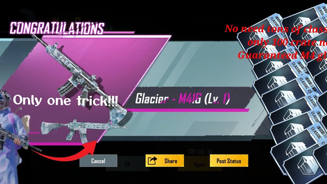 🔥 100 CLASSIC CRATES = GUARANTEED M4 GLACIER! (No Luck Needed)