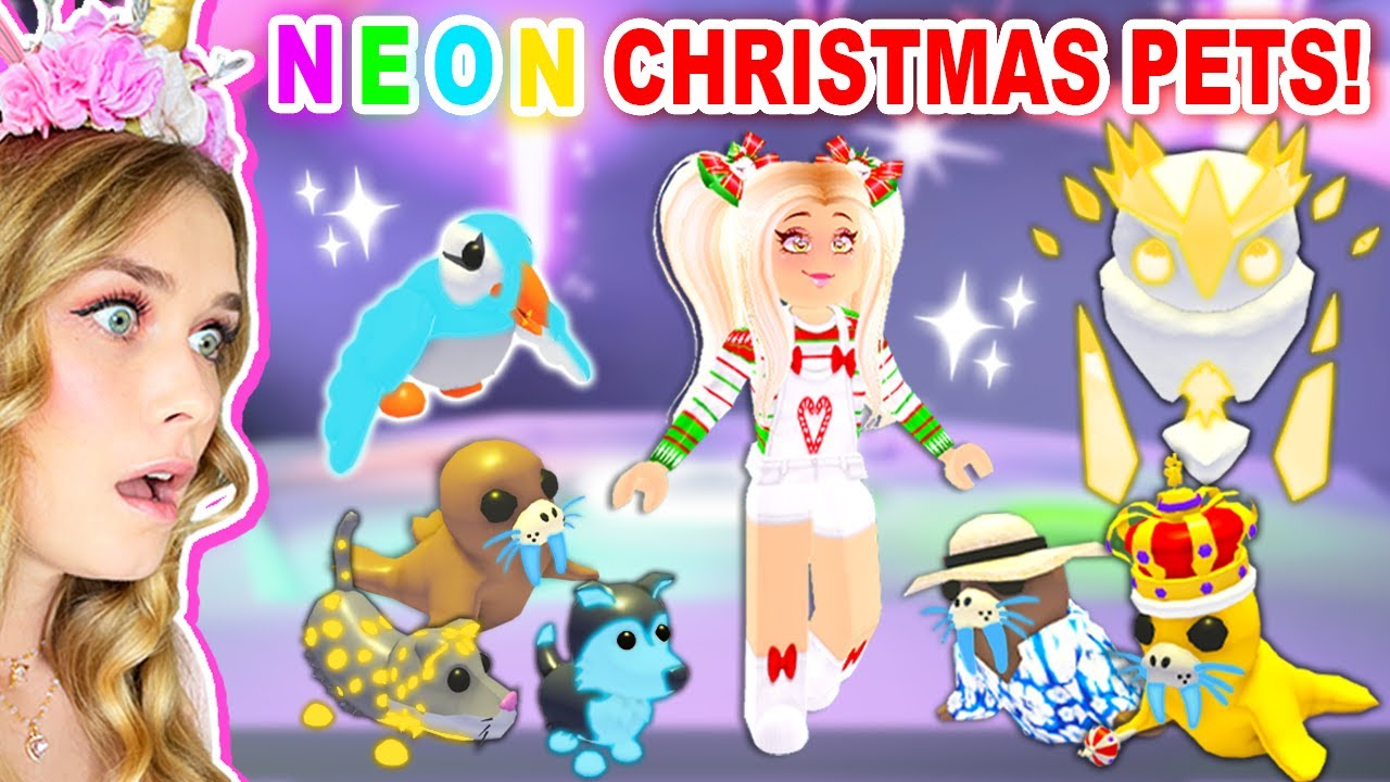 ALL *NEW* NEON CHRISTMAS PETS In Adopt Me! (Roblox)