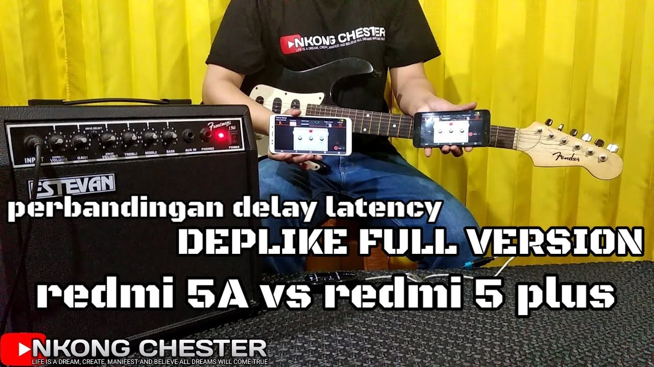 perbandingan latency delay deplike Redmi 5 plus dan Redmi 5 A