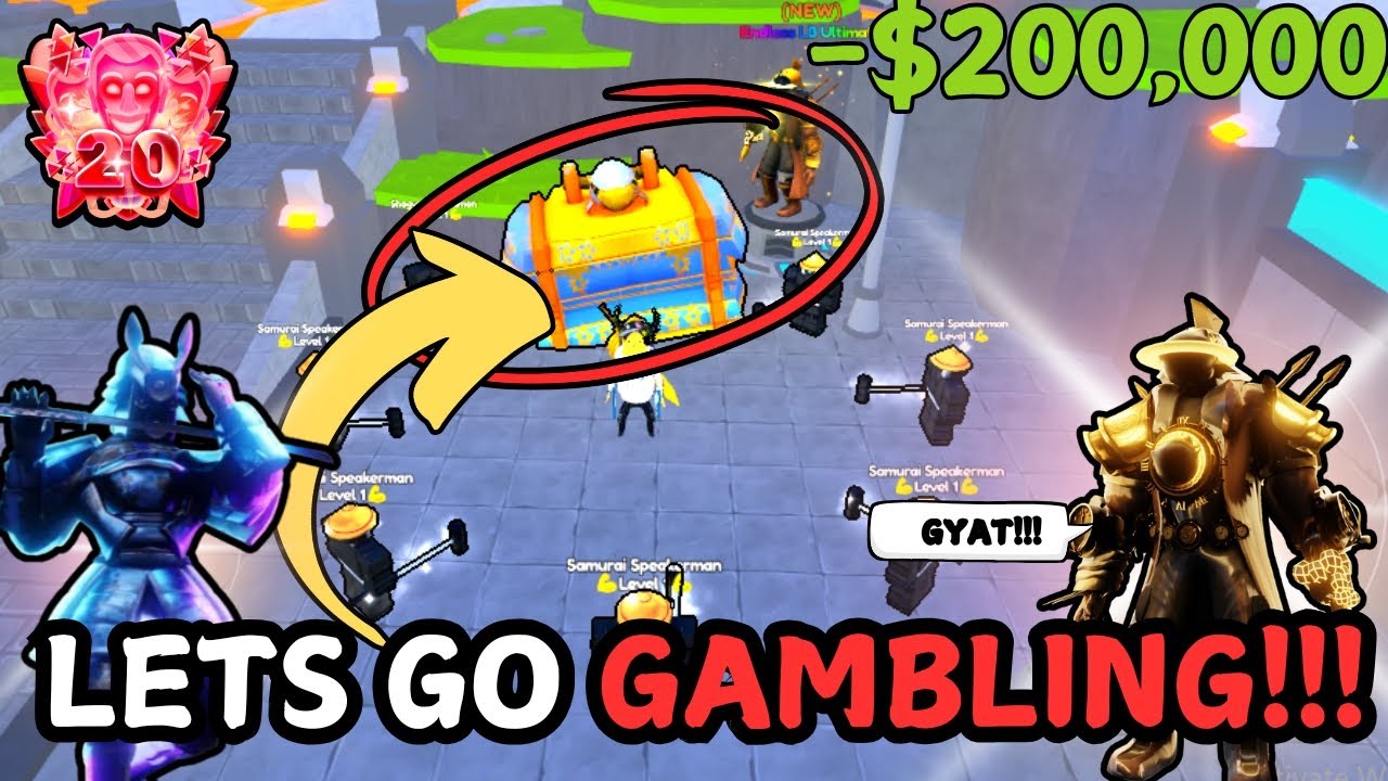 SPENDING $200,000 GEMS IN NEW CRATES IN TOILET TOWER DEFENSE!!!