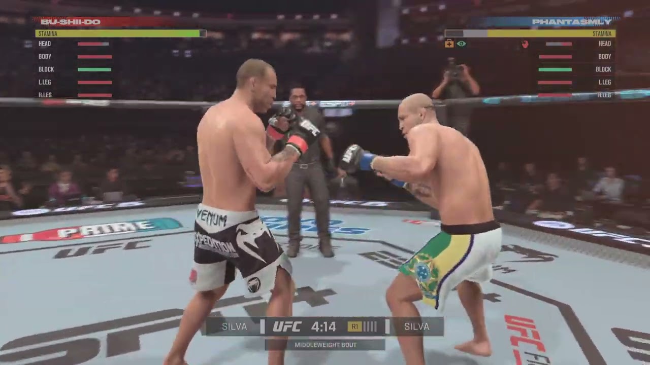 Fighting rage quitter with Wanderlei Silva UFC 5 (Online quick fight)