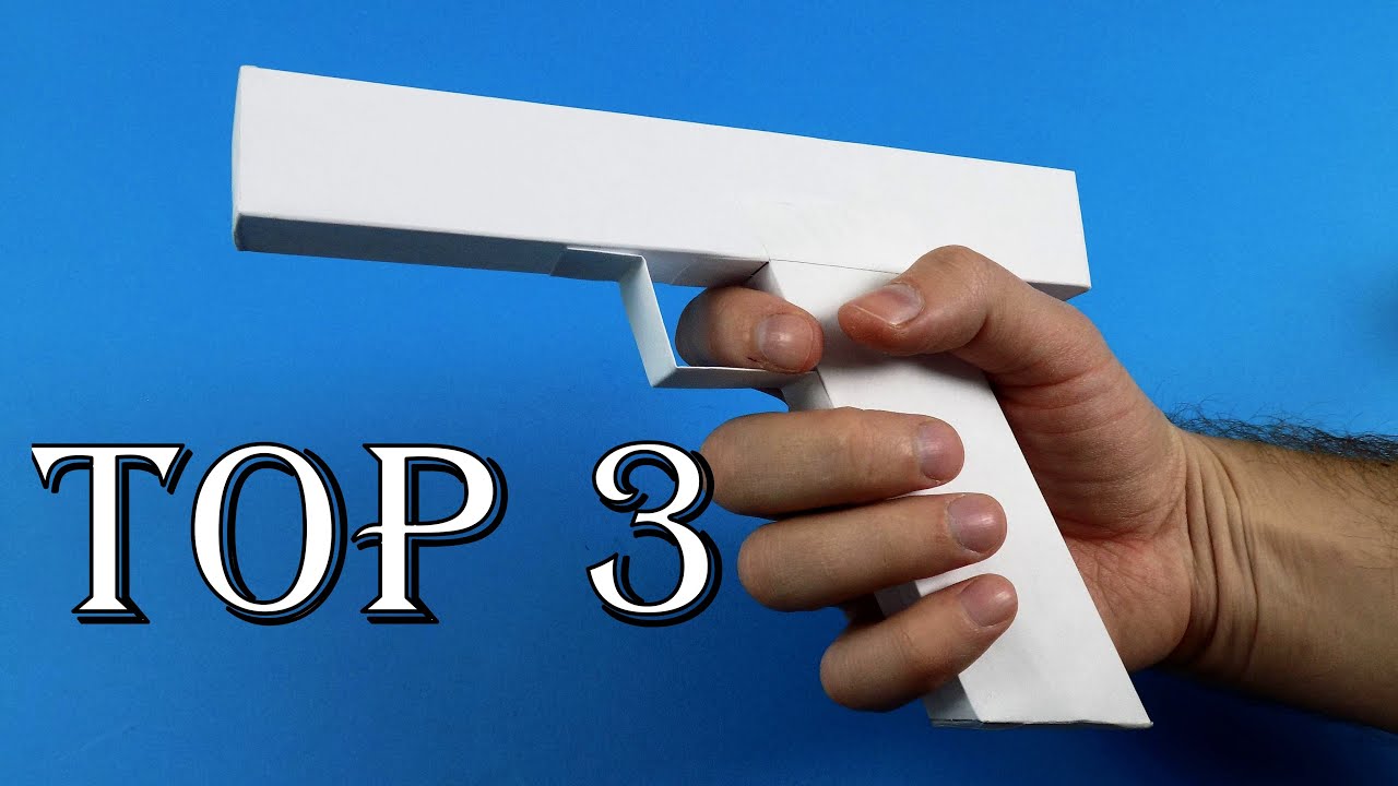 TOP 3 Paper Gun 💥 Pistol Easy Tutorial