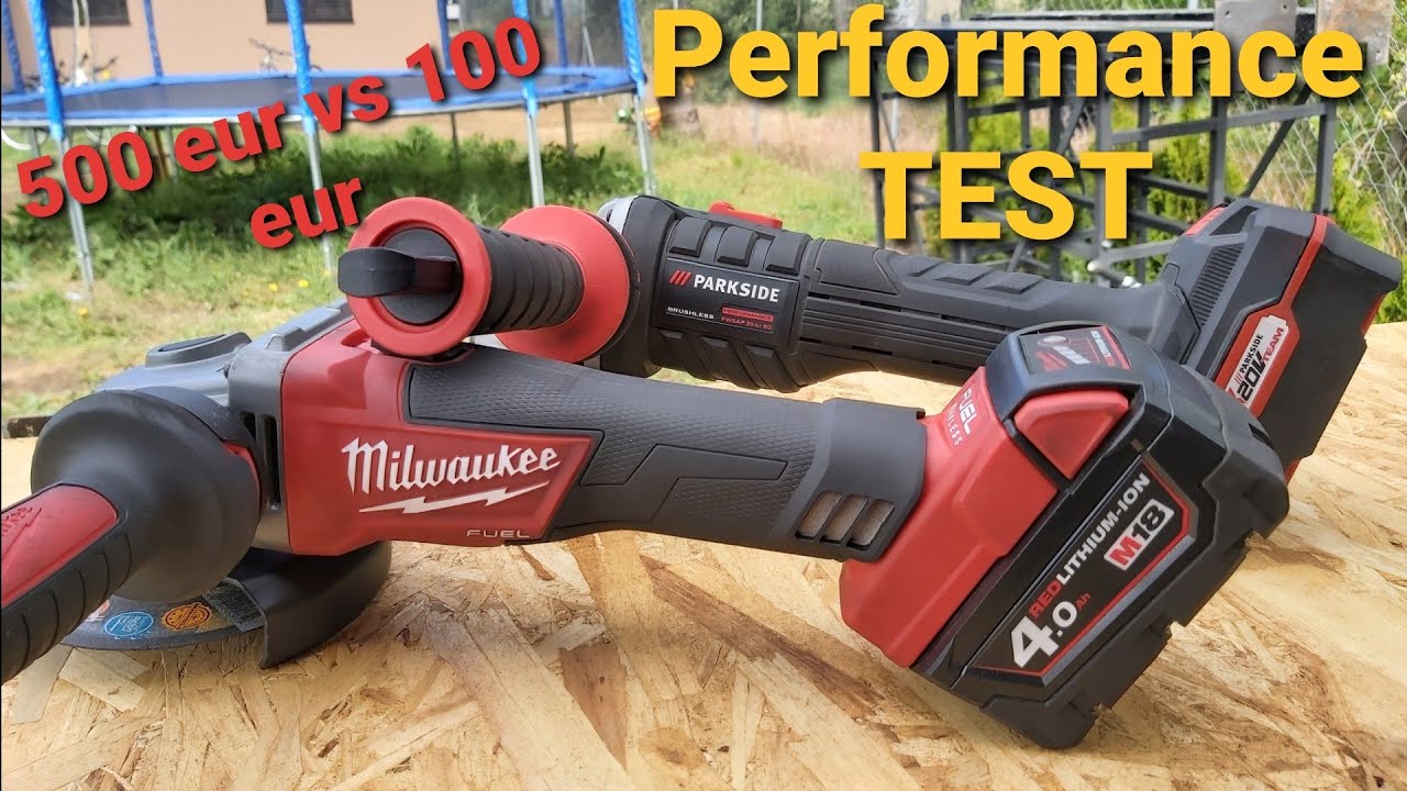 Parkside Performance vs Milwaukee M18 CAG 125X  Angle grinder duel Brushless HOBBY vs  PROFI