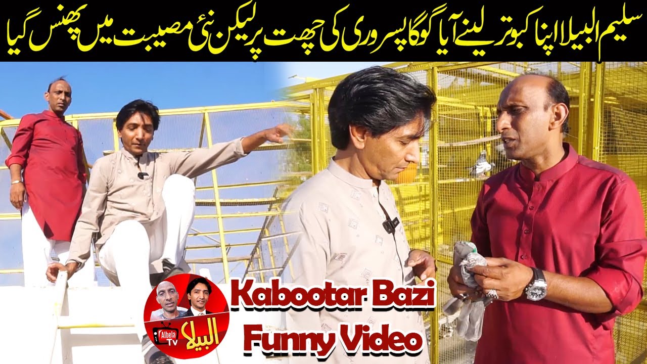 Saleem Albela came to Goga Pasroori to get his pigeon very funny video
