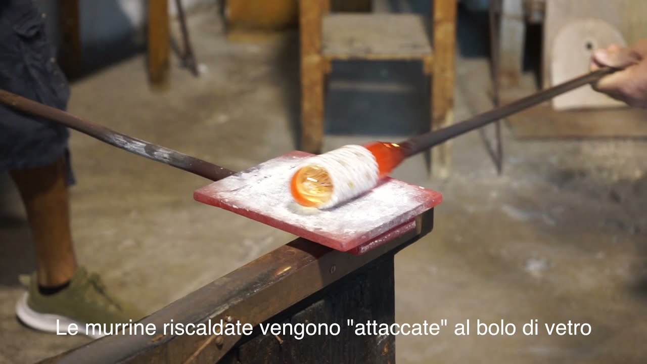 Esclusivo! Come un pugno di murrine diventa un bicchiere soffiato