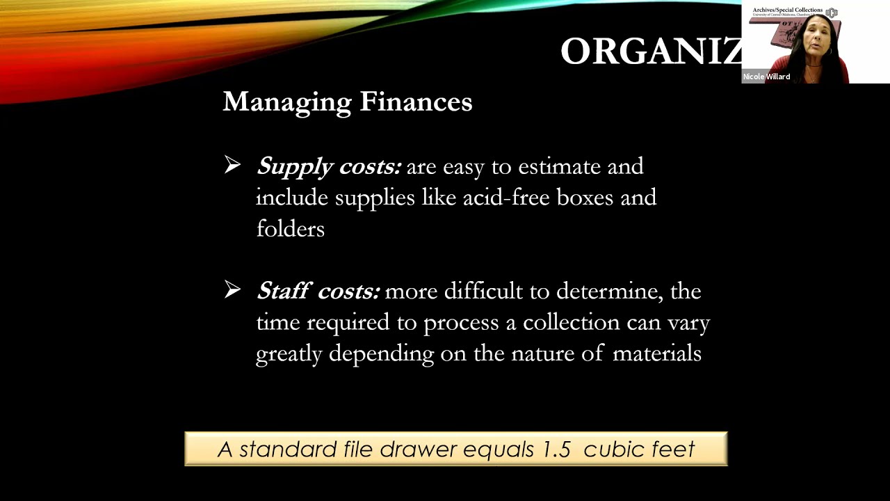 Archiving 101: Fundamentals of Collection Management - Part 6, Archival Management