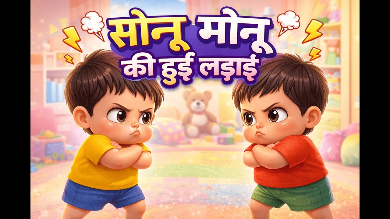 सोनू मोनू की हुई लड़ाई  | Funny Kids Story Song | Moral Story for Children | Kids Moral Song | Viral