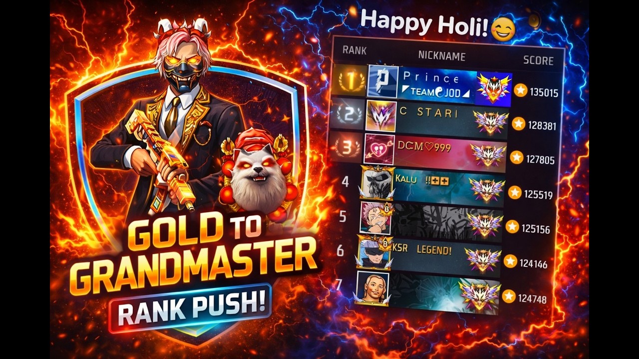 [LIVE 🔴] FREE FIRE 🎮💯BR NEW SEASON RANK  PUSH🎉 WITH FRIENDS FULL FUN 😎