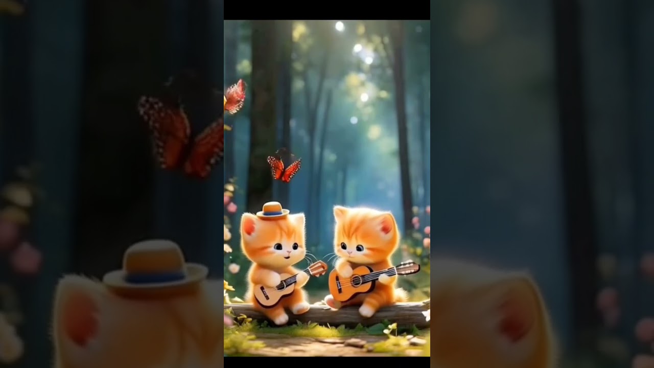 The Cutest Guitar Performance Ever! #relaxing #kitten #guitarcat #catlover#funnycats#funnypets#cute