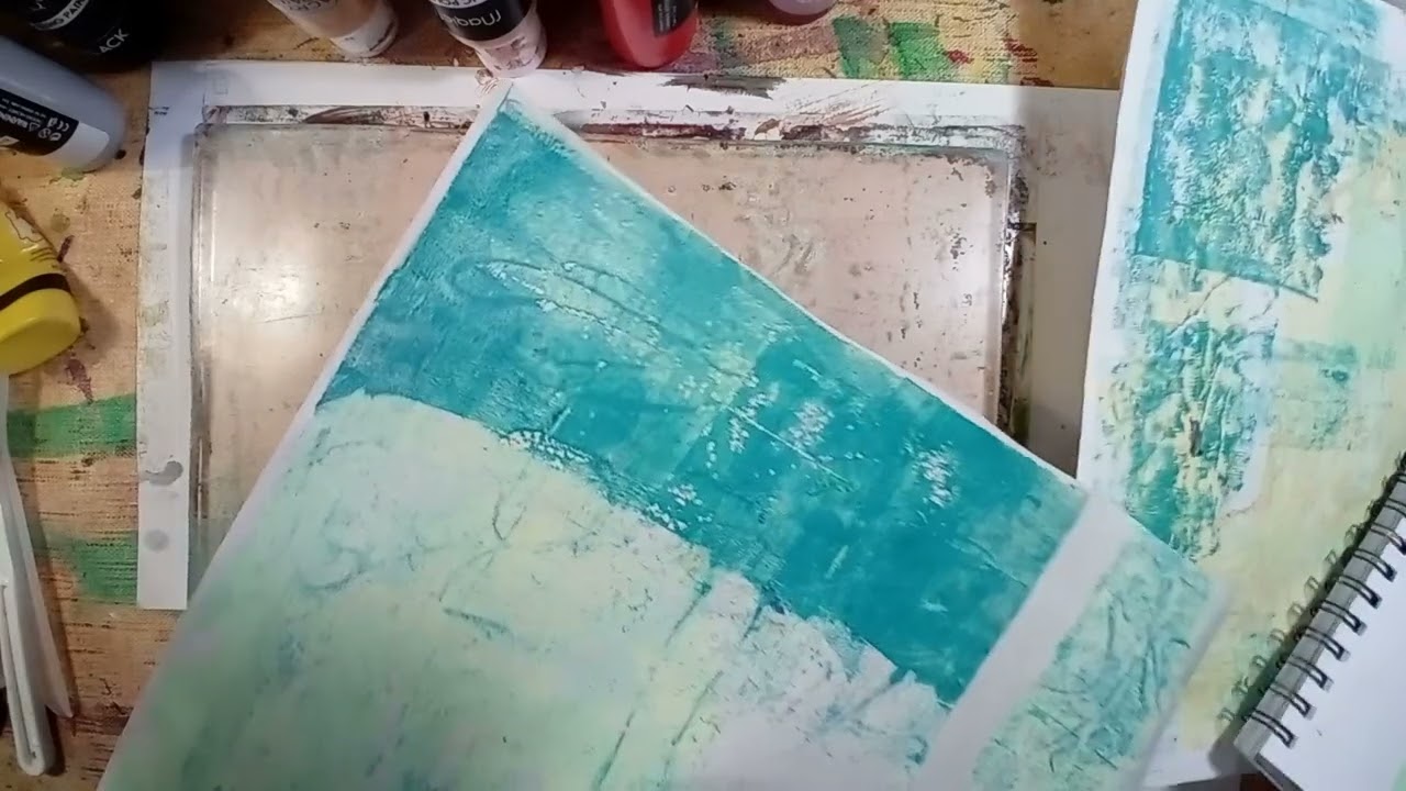 Gel printing mash-ups (shed-nanigans) - Friday, March 14