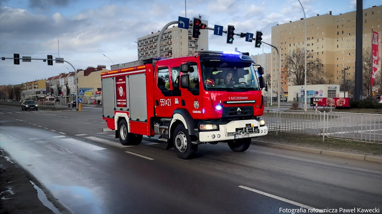 Przejazd alarmowy 551 [R] 21 z JRG 1 Stalowa Wola do zdarzenia! [4K]