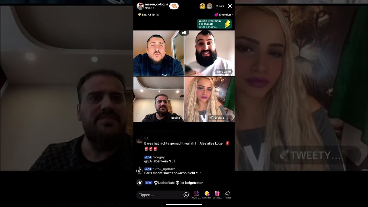 🚫 King O und Baris wegen Tweety 😂🤯#tiktok #live #kingo #baris #nebils #mazen