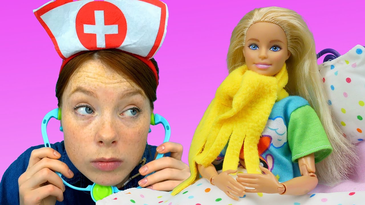 Barbie Video auf Deutsch. Doktor Irene hilft den Puppen. Spielzeug Video