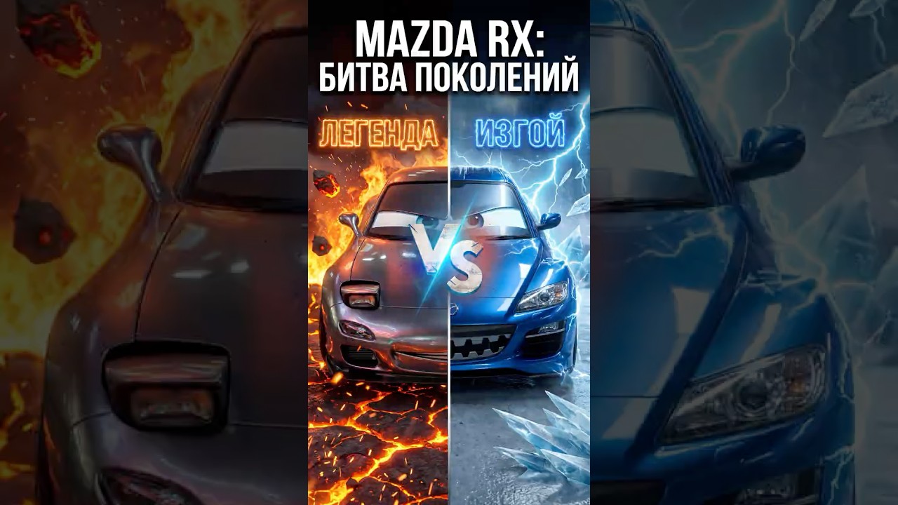 Mazda RX: Роторный Психопат! 🌀 Пять поколений безумия #jdm #mazda #shorts