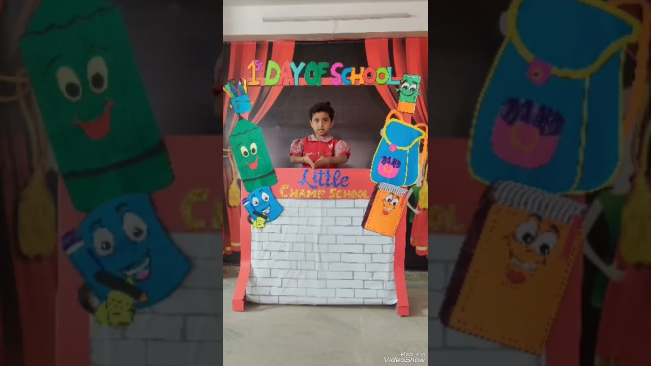 My first day to school 🎊#preschool_learning_video #preschoolactivity #kidsvideo #school_decoration
