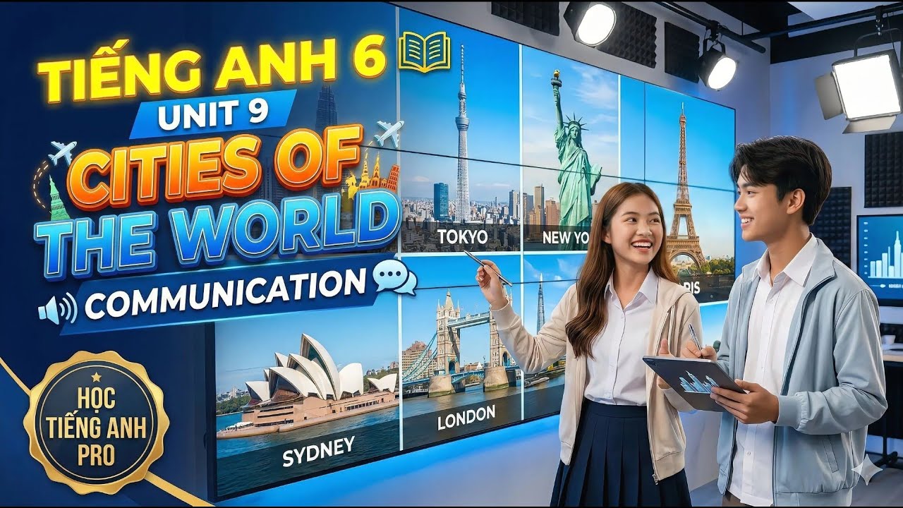 Tiếng Anh 6 Unit 9 Cities of the World | Communication Trang 31 | Lời Giải Nhanh + Từ Vựng