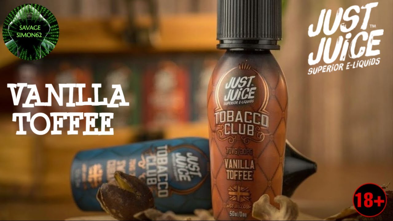 JUST JUICE TOBACCO CLUB /VANILLA TOFFEE E-LIQUID REVIEW 🔞 #justjuice #eliquidreview #vape