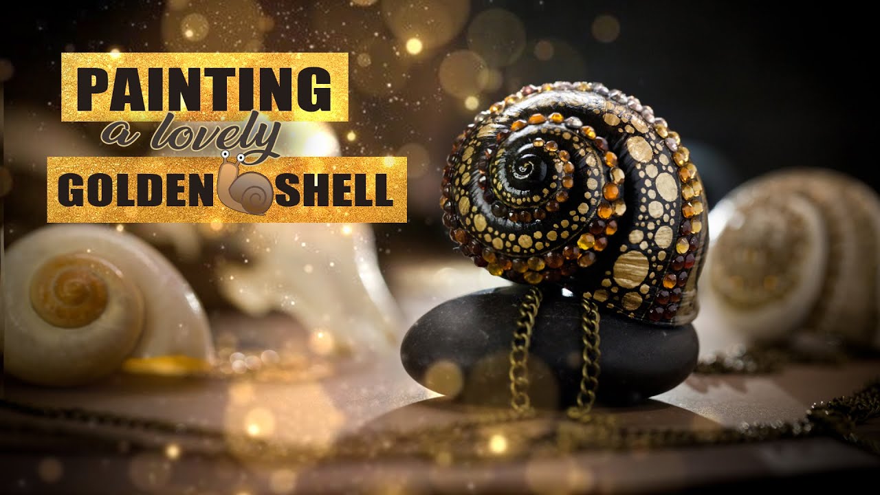 Let's paint a golden snail shell