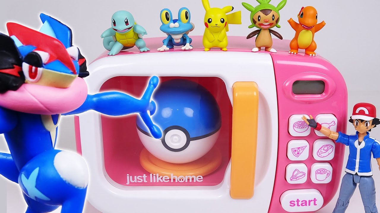 Pokemon Go Mega evolution with Microwave toy play - DuDuPopTOY