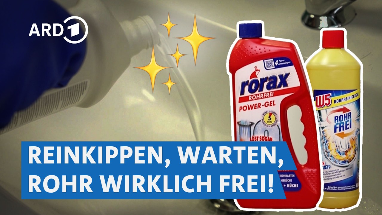 Abfluss verstopft? Rohrreinigungs-Produkte im Labor-Test | Marktcheck SWR