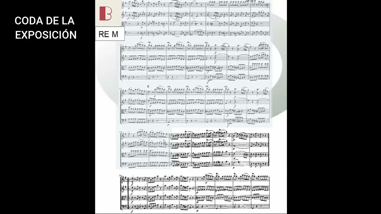 FORMA SONATA EXPLICADO EN UNA PARTITURA