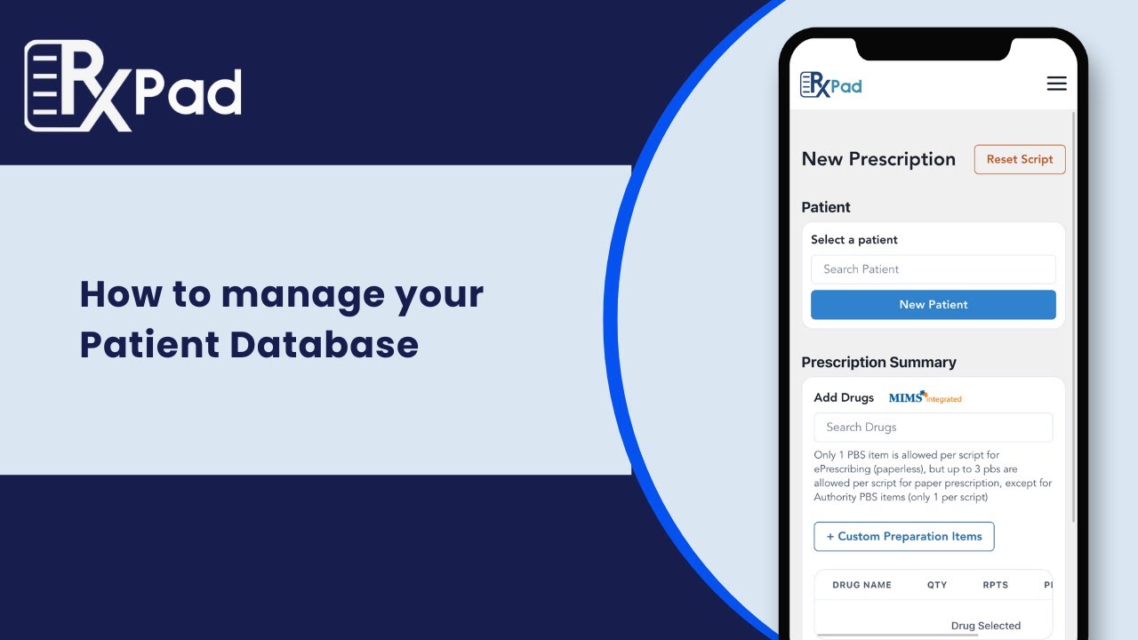 Manage your Patient Database