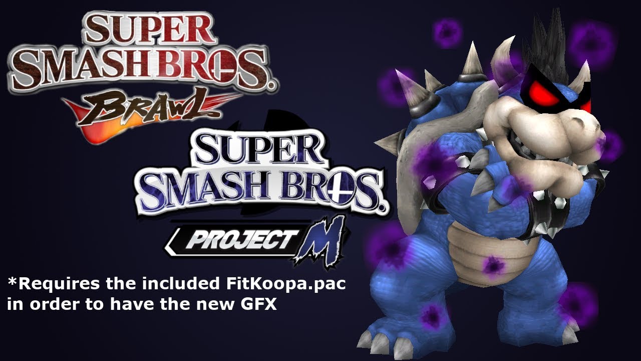 Dark Bowser as a Costume with Unique GFX [Brawl & Project M Mod]