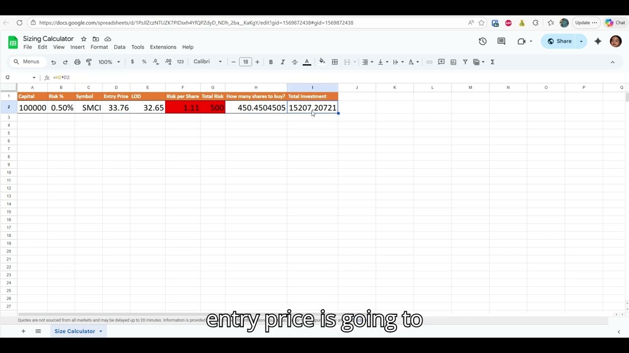 Position Size Calculation