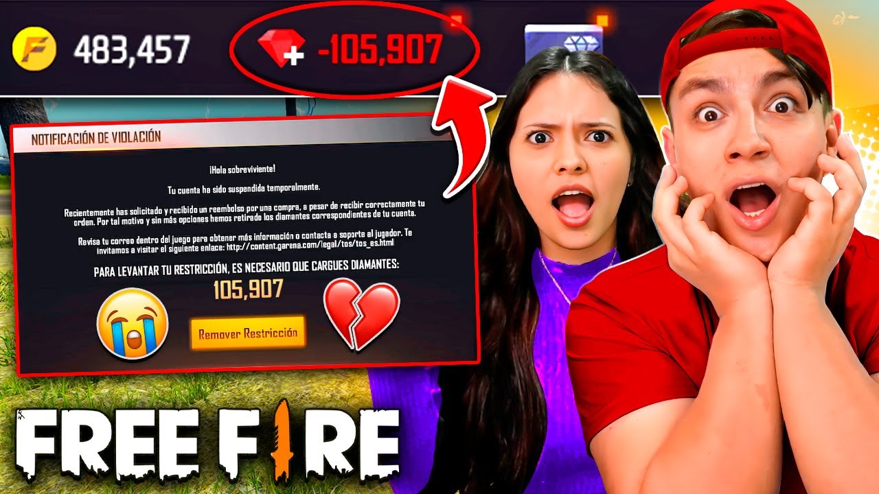 ME HICIERON UN REEMBOLSO Y YA NO PUEDO JUGAR ADIOS FREE FIRE💔😭