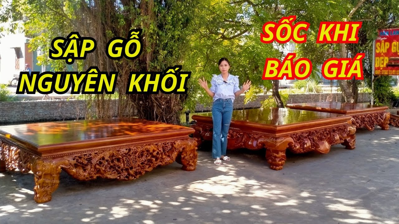 Báo Giá 4 Mẫu Sập Gỗ Nguyên Khối | Sập Gụ Đẹp Giá Rẻ Tận Gốc | Sập Gụ Lào #sapgu