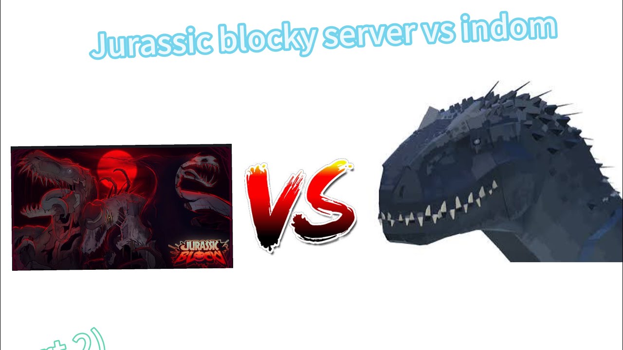 Indom vs Jurassic blocky server | #jurassicblocky #roblox 