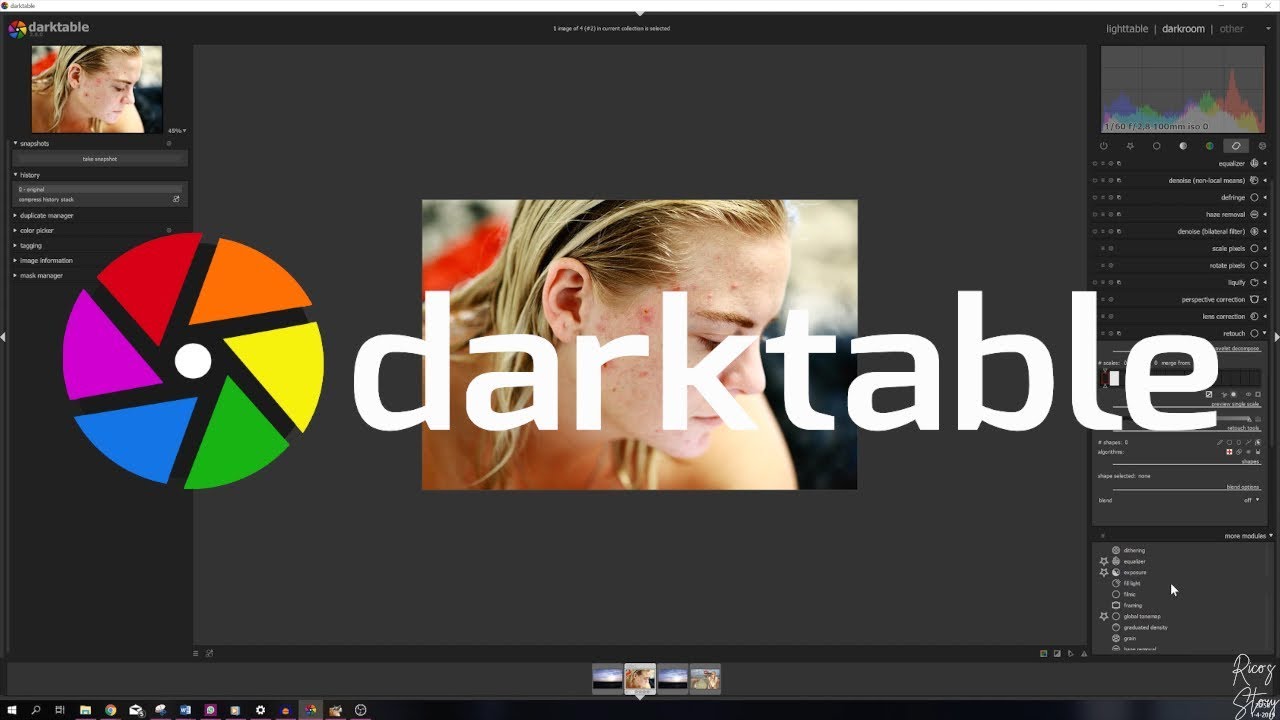 Ретушь портретов в Lightroom: учебный курс по работе с Darktable.