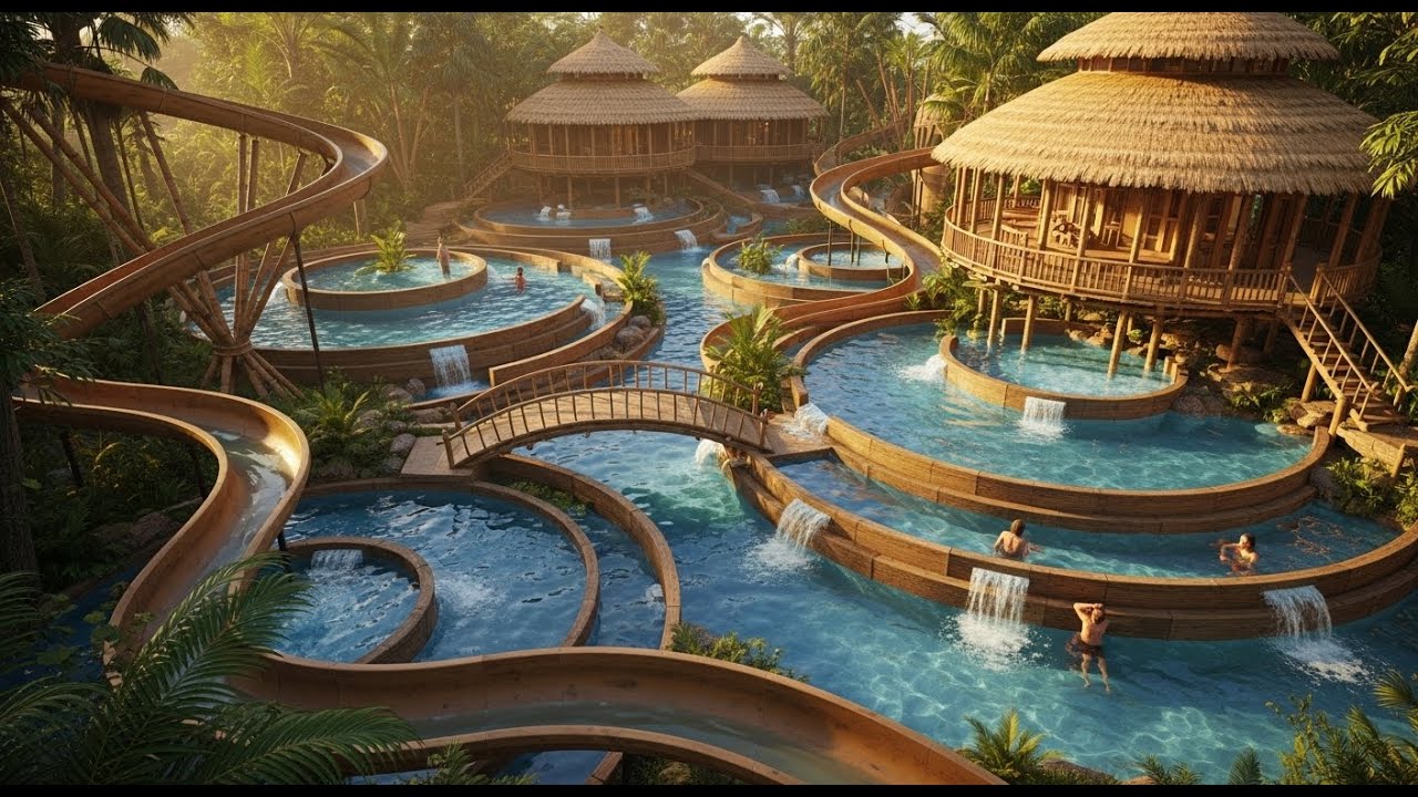 “300 Days Building an Underground Bamboo Water Paradise | Primitive ASMR Construction”